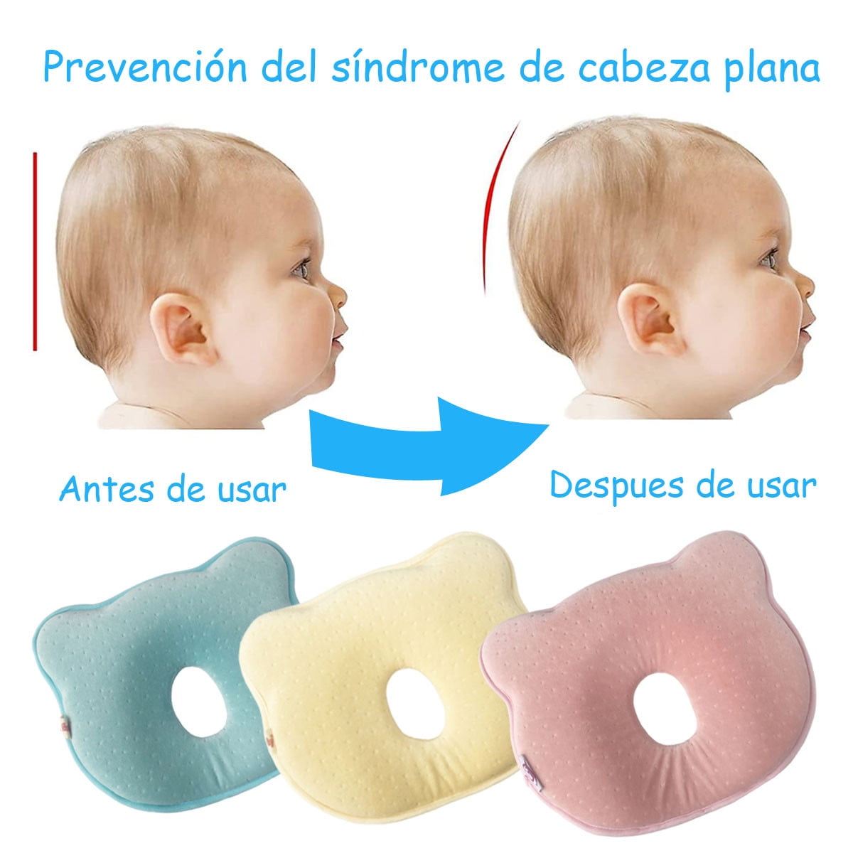 Almohada para evitar cabeza plana bebes new arrivals