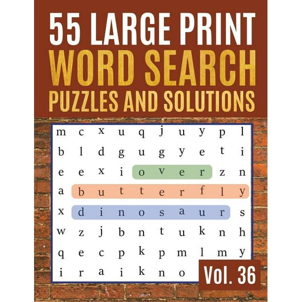 find words for adults seniors 55 large print word