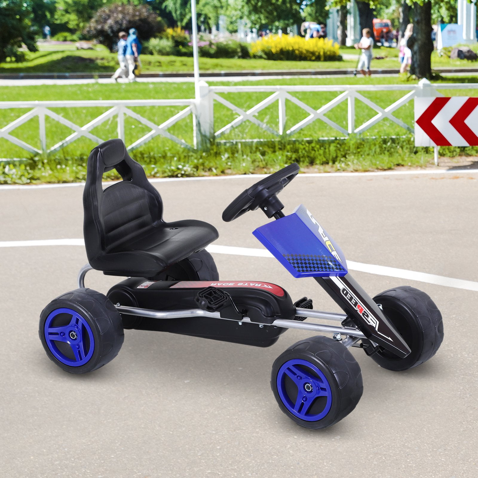 Durable Pedal Go Kart Racing Style Children Ride on Car Outdoor Racer