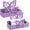 Purple, variant on 2 Pcs Pink Heart Business Card Holders for Desk Wooden Business Card Holder Coquettish Preppy Cute Display Stands Postcard Organizer for Back to School Women Office Home Desktop Tabletop