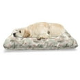 thumbnail image 1 of Palm Pet Bed, Vintage Essential Tropic Leaves and Flowers Blossom, Chew Resistant Pad for Dogs and Cats Cushion with Removable Cover, 24" x 39", Eggshell Dusk, by Ambesonne, 1 of 4