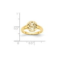 thumbnail image 3 of 925 Sterling Silver Yellow Gold-Plated Monogram Signet Ring Band Size 7.5, 3 of 4