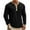 Black, variant on purcolt Men's Cotton Linen T Shirts Color Block Crew Neck Button Long Sleeve Shirts Athletic Tops for Workout Running Gym
