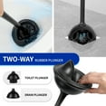thumbnail image 6 of MR.Siga Toilet Plunger and Bowl Brush Set with Holder,  Bathroom Cleaning , Black, 1 Set,for Adults, 6 of 9