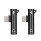 thumbnail image 2 of USB 2pcs USB C A 3.5 mm Adaptador de audio 2 en 1 Carga de audio USB C A Audio Jack ABS USB C A Audiojack para la Tableta del Teléfono, 2 of 7
