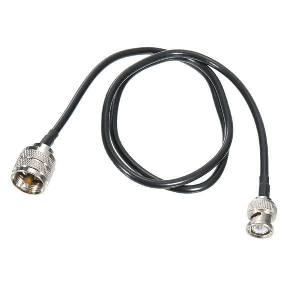 RG58 Coaxial Cables,BNC Male to UHF Male Low Loss RF Coaxial Cable 3FT Black 1Pcs