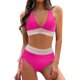 thumbnail image 1 of MKLEKYY Trajes De Baño Hombre Natacion Women High Waisted Bikini Sets Swimsuits Color Block Two Piece Drawstring Bathing Suit, 1 of 5