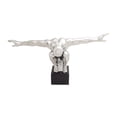 thumbnail image 3 of 26" x 15" Silver Polystone Diver Sculpture, by DecMode, 3 of 6