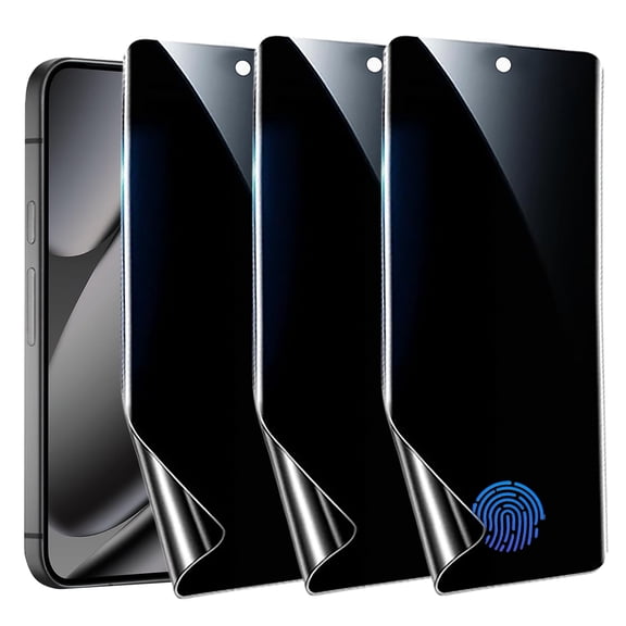 ZYQEEE [3 Pack] Privacy Screen Protector Compatible with Google Pixel 10 Pro XL, Supports Fingerprint Unlock, TPU Anti-Spy Flexible Self-healing Protective Film 6.8-Inch [Not Tempered Glass]