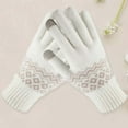 thumbnail image 3 of QQAMB Winter Gloves for Women Stretch Fleece Gloves with Touchscreen Thermal Smile Print Warm Gloves for Cold Weather, 3 of 3
