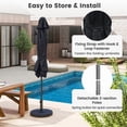thumbnail image 4 of GVN Outdoor Patio Umbrella,Patio Umbrella,7.5 feet Outdoor Patio Heavy Duty Market Umbrella with Push Button Tilt-Black, 4 of 11