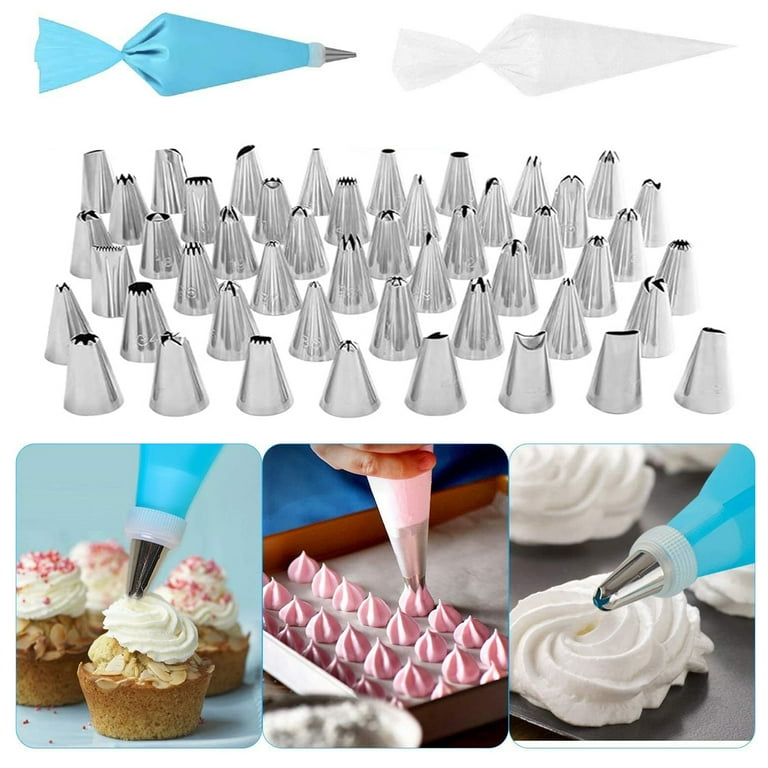 Cake Decorating 322 PCS Kit with Rotating Turntable 100 PCS