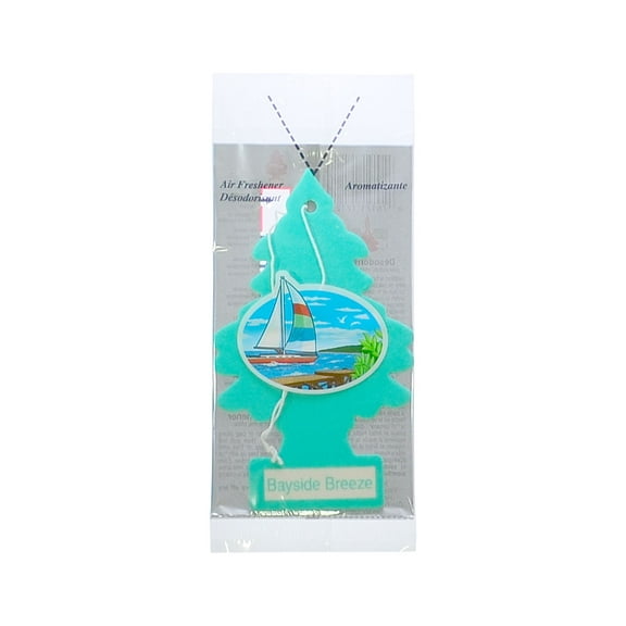 Little Trees Cardboard Hanging Car, Home & Office Air Freshener, Bayside Breeze