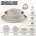 thumbnail image 2 of Vesteel 16 Pieces Dinnerware Sets, Premium Stoneware Dishes Set for 4, Speckled Plates and Bowls Set for Home Restaurant, Microwave and Dishwasher Safe - Cappuccino Brown, 2 of 9