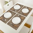 thumbnail image 4 of Set Table Mats Sexy Leopard Print Printed Cotton Linen Table Napkin Kitchen Accessories Home Party Decorative Placemats, 4 of 5