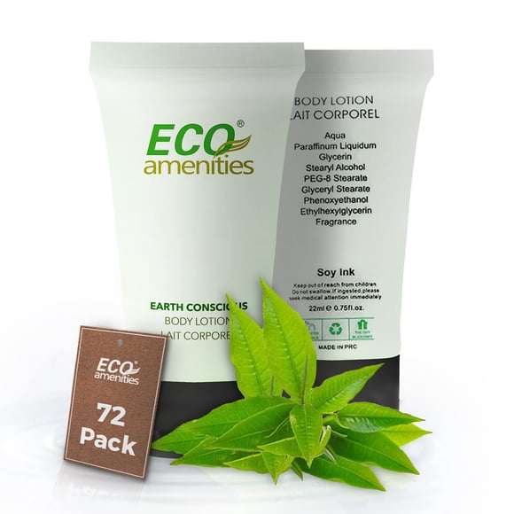 Eco Amenities Travel Size Lotion Bulk - 72 Pack, 22ml (0.75 fl oz) Tubes - Delight Guests with Refreshing Mini Hand Lotion Travel Size Toiletries - Individually Packed for AirBn