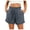 Dark Gray, variant on Kureaily Women's Spring And Summer Solid Color High Waist Pocket Loose Wide Leg Shorts (4)