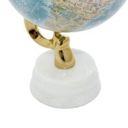 DecMode 6 Blue World Map Globe with Marble Base