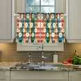 thumbnail image 2 of Yayeee Kitchen Curtains Tier Pair Light Filtering 27"x36" Rod Pocket Short Cafe Window Panel, Green Checkered Daisy, 2 of 7