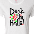 thumbnail image 4 of Inktastic Deck the Halls Christmas Ornament Women's T-Shirt, 4 of 5