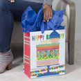 13" Large Gift Bag with Tissue Paper (Bright Cake) for Birthdays