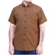 thumbnail image 3 of Mens Manga Corta Botón Abajo Camisas Negocios Turndown Cuello Bolsillo Red Blusa de Algodón, 3 of 3