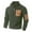 Army Green, variant on Mens Sweatshirts Utility Quarter Zip Pullover Top Multiple Pockets Stand Collar Long Sleeve Loose for Outdoor Army Green L