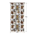 thumbnail image 5 of White Highland Cow Flower Barrel Pattern Shower Curtain 36"x72" ,Bathroom Decorative Shower Curtains Set with 12 Hooks,Modern Waterproof Washable Shower Curtain, 5 of 6