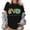 Black-2, variant on Peace Love St Patricks Day Gnome Clover Irish Lucky Holiday Party Novelty Graphic Tee T Shirt Regular Fit Tops Black S-5XL