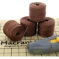 thumbnail image 6 of The Beadsmith S-Lon Bead Cord – .5 mm Twisted Nylon Cord, 4 Spools, Brown Color, TEX210, 77 Yards, 6 of 6