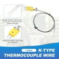 thumbnail image 4 of 12" K Type Thermocouple Probe with 3.3 ft Thermocouple Wire 2mmx300mm, 4 of 6