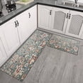 thumbnail image 3 of Bohemian Blue Ethnic Vintage Carpet Kitchen Rugs and Mats Sets Of 2,Kitchen Decoration Rugs,Rubber Backing Non-Slip Floor Mat for Sink Washable Waterproof Laundry Room Runner Rugs, 3 of 7