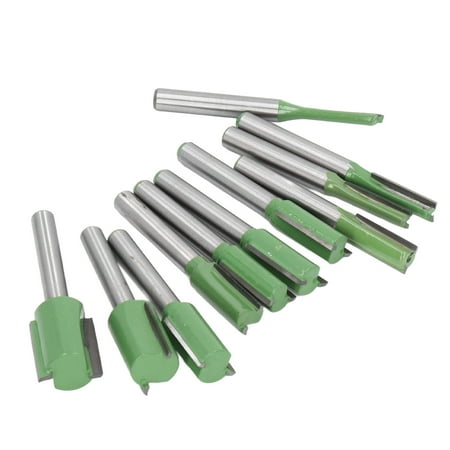 Router Bit Set, Fast Chip Removal 11PCS PTFE Coating Straight Bits For ...
