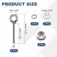 thumbnail image 2 of Uxcell M3 x 30mm Boulon de Levage en Acier Inoxydable 2 Pcs, 2 of 6