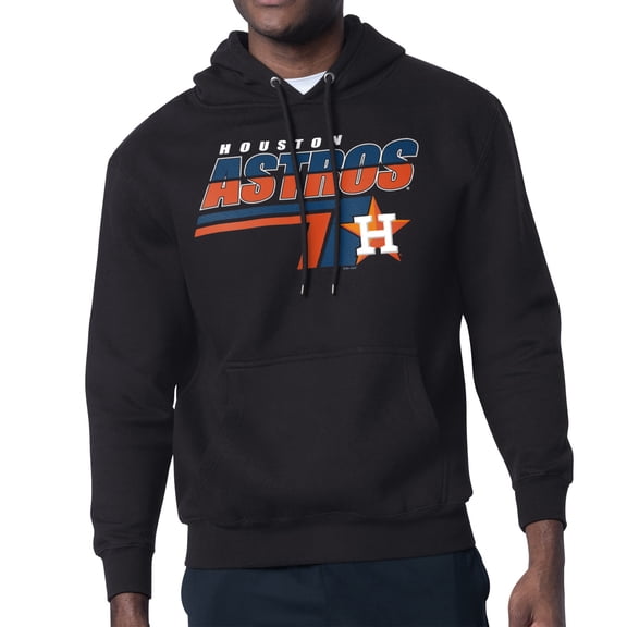 Men's Starter Black Houston Astros Logo Push Graphic Hoodie