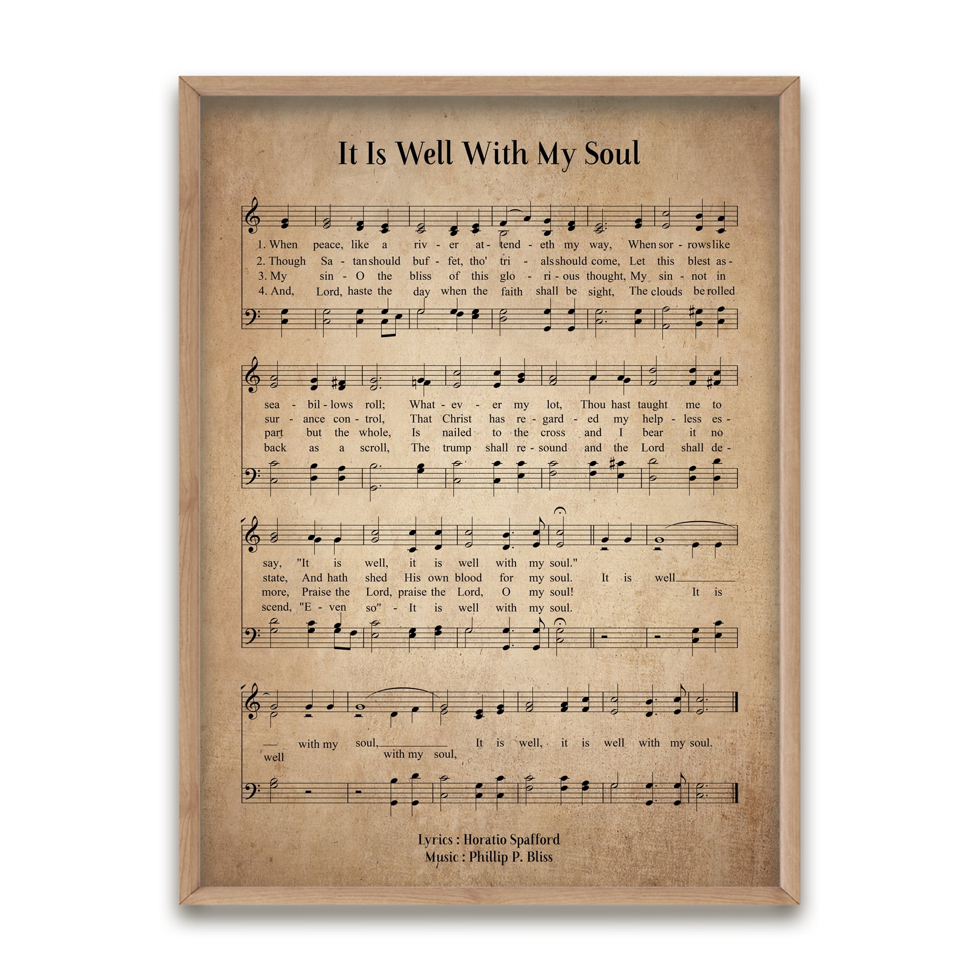 It Is Well With My Soul Unframed Hymn Wall Art Print
