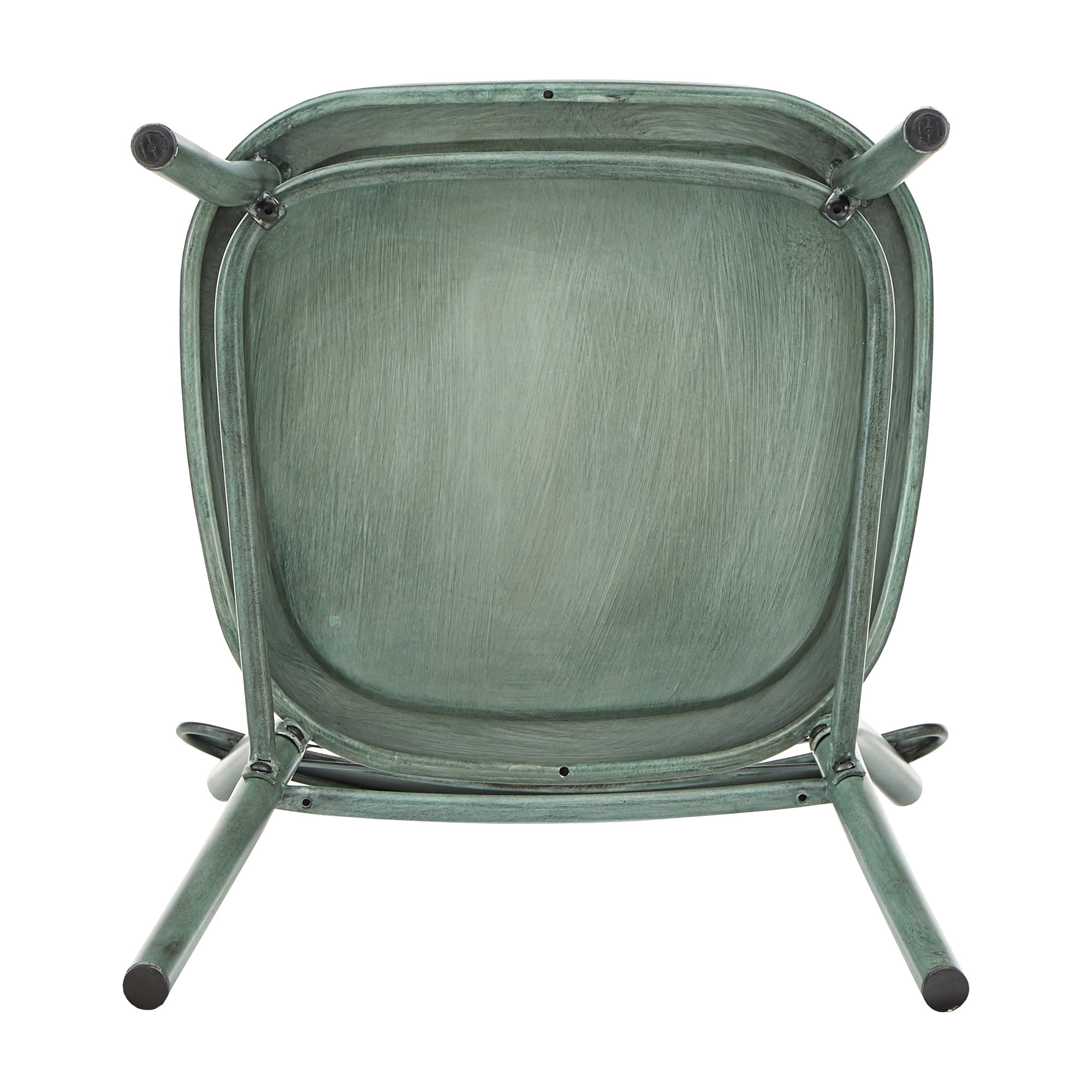 Weston Home Perry X-Back Metal Dining Chairs, Set of Two, Antique Sage