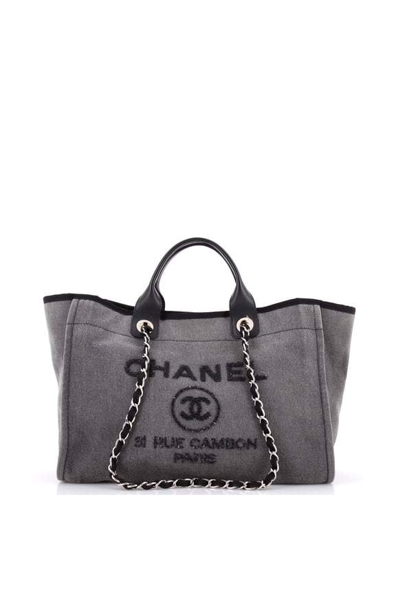 Pre-Owned Deauville Tote Canvas with Sequins Medium By Rebag
