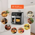 thumbnail image 4 of Gourmia 8 Qt Digital Window Air Fryer with 8 One-Touch Cooking Functions, Gray, 4 of 10