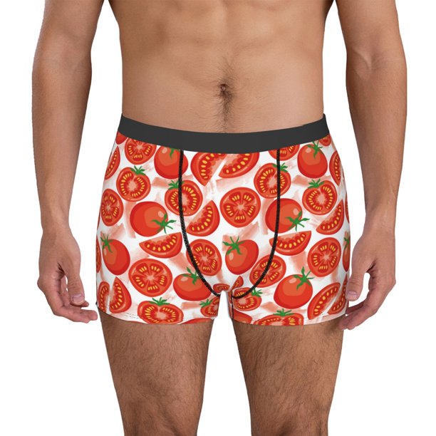 Fotbe Tomatoes Calzoncillos Tipo Boxer con Bolsa de Soporte Total para Hombre, X-Temp Fresco, Transpirable y de Secado Rápido-Small