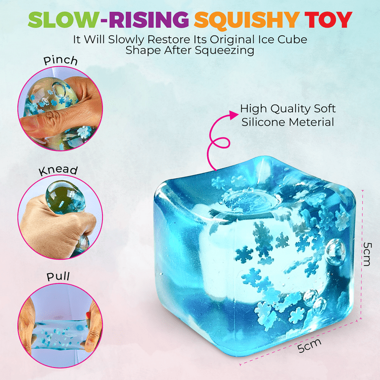 Stress Balls Ice Cube with Snow Piece Inside for Your Best Mellow