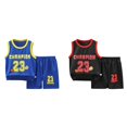 thumbnail image 1 of (2-Pack) Rinsvye Youth Basketball Shorts Set Sport Team Top Mesh Athletic Gym Wear Reversible Tank Performance Shirt Training Kits Sports Dress, 1 of 3