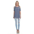 thumbnail image 4 of KOGMO Womens Cold Shoulder Short Ruffle Sleeve Tunic Top, 4 of 4