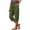 Army Green, variant on Capri Barrel Pants for Women Dressy Casual Cotton Linen Capris Pants Baggy High Waisted Lounge Pants Lightweight Calf Length Beach Trousers with Pockets