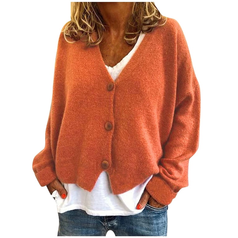 Unif Flower Cardigan Unif Orange Cardigan VINUSLI Women Cardigan
