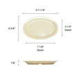 thumbnail image 2 of Excellante Nustone Tan Melamine Dinnerware Collection 9.75 x 6.75 inch, Oval platter with Narrow Rim, Comes in Dozen, 2 of 2