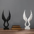 thumbnail image 6 of WHAMVOX 1pc White Angel Wing Resin Tabletop Sculpture for Living Room Bedroom Wine Cabinet Decoration, 6 of 8