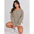 thumbnail image 5 of Luniro Women's Oversized Sweatshirts Casual Long Sleeve Side Slit Loose Fit Fall Pullover Shirt Tops, 5 of 9