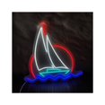 thumbnail image 1 of Letrero De Neón Con Diseño De Olas De Sol Y Velero, Alimentado Por USB, Para Decoración De Pared, Para Viajes, Ríos, Mares, Playas Y Océanos, 38x36.3cm, 1 of 9