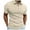 Khaki, variant on JLFKNG Mens Shirts Casual Short Sleeve Polo Shirt For Men Simple Solid Color Zipper Up Breathable Slim Fit Shirt Tops Lounge Summer Tops